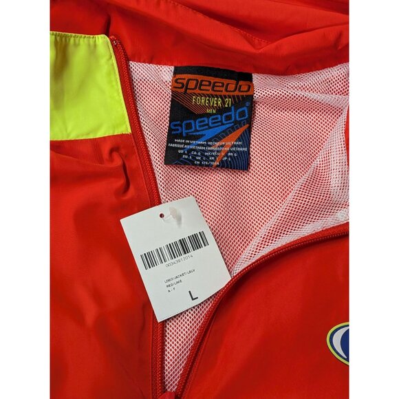Speedo Y2K Meshed Lined Track Jacket Men Size L Windbreaker Gorpcore Sporty 90s - Picture 6 of 11